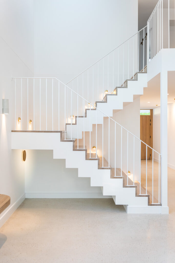 Closeup image of stair and balustrade